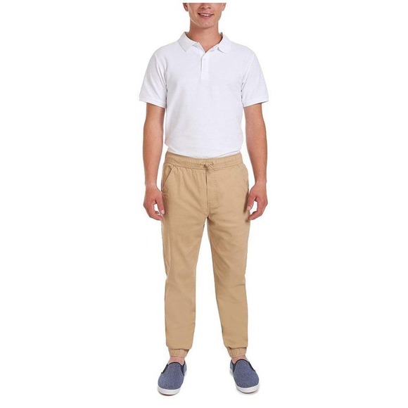 Nautica Boys School Uniform Jogger Khaki Pants Size M 32/34 - Picture 1 of 11